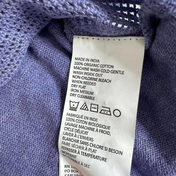 NEW Prana Knit Sweater Short Sleeve Lavender Purple Sz S - Picture 8 of 9